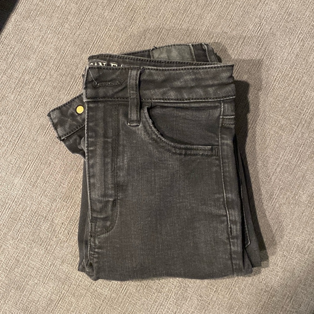 American eagle black ripped jeans